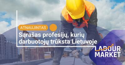 PROFESIJŲ, KURIŲ DARBUOTOJŲ TRŪKSTA LIETUVOS RESPUBLIKOJE, SĄRAŠAS PAGAL EKONOMINĖS