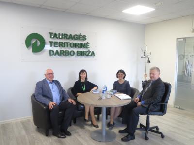 Darbo birža ir Tauragės apskrities verslininkų asociacija aptarė veiklos gaires