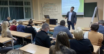 TAVA verslo atstovai skaitė paskaitas studentams Kauno kolegijos Tauragės skyriuje